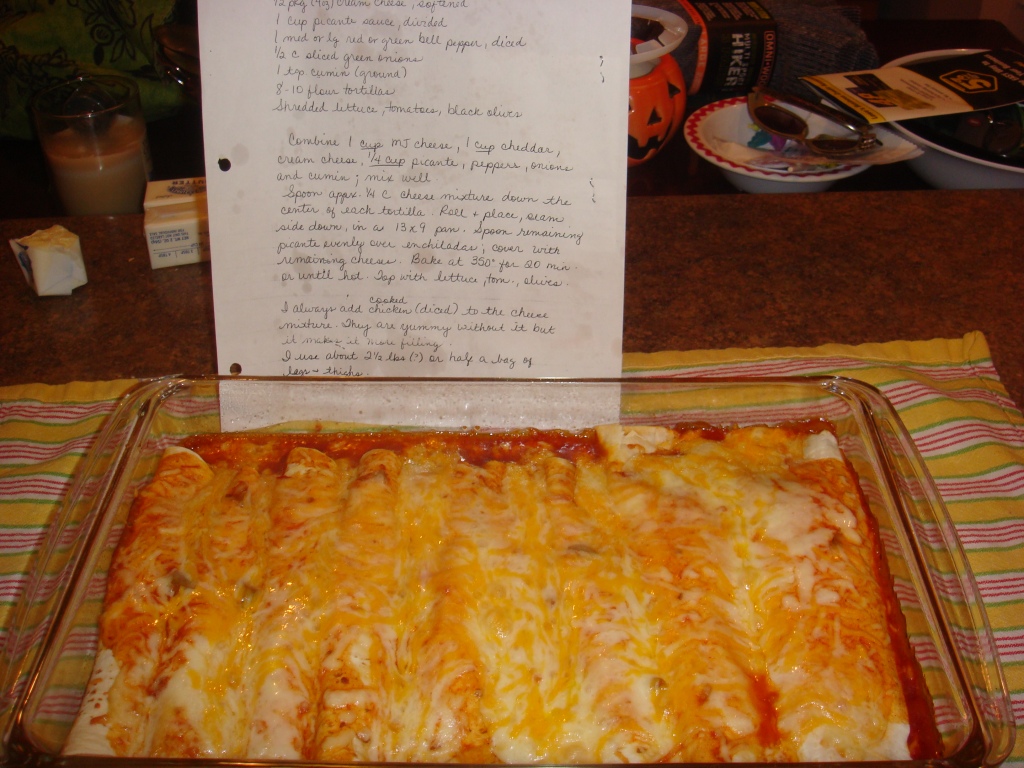 Three Cheese Enchiladas and the recipe :)